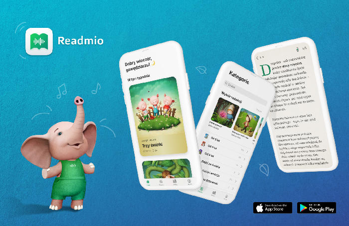 Dzięki aplikacji Readmio czytanie bajek stanie się bardziej magiczne dla dzieci, ale także dla rodziców. Zarejestruj się jako tester i uzyskaj dostęp za darmo